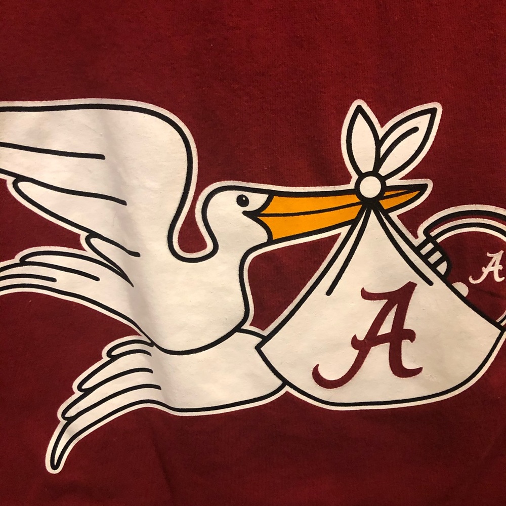 Alabama Crimson Tide tailgate t shirt red Stork - Picture 3 of 5